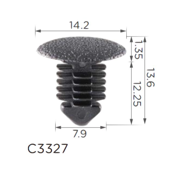 Кліпса Mercedes A0009912895 багажника Opel 2344879 90152926 (C3327)