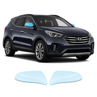 Антигравийная защитная бронепленка по лекалам для Hyundai Santa Fe DM facelift 2016-2018 - зеркала