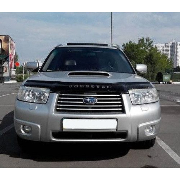 Дефлектор капота мухобойка для Subaru Forester 2005-2008 Евро Крепление (Vip Tuning) SB08