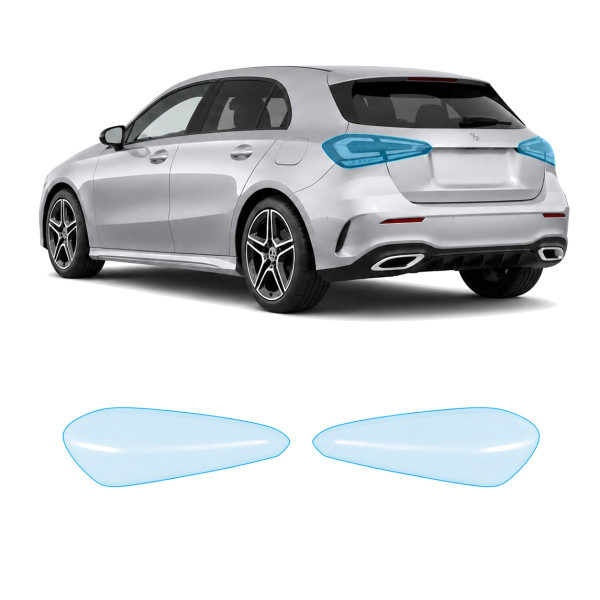 Антигравийная защитная бронепленка по лекалам для Mercedes-Benz A-Class W177 facelift 2022- задние фонари стопы