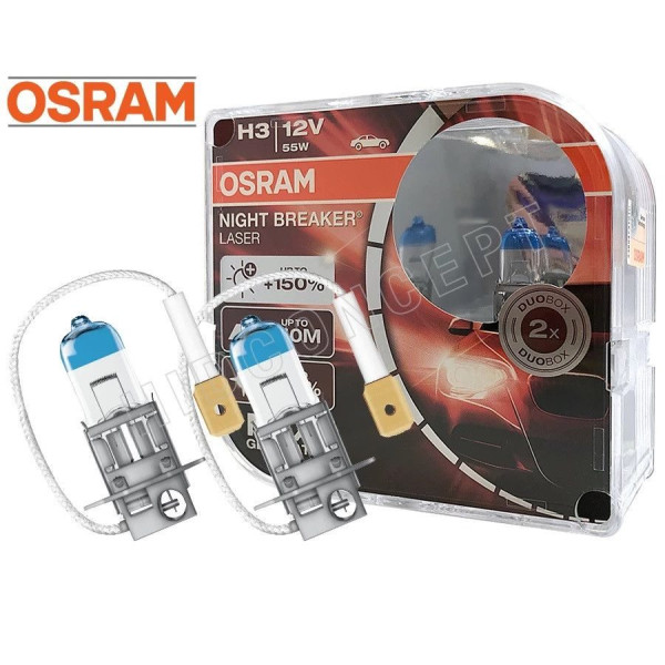 Автолампа галогенна Osram Night Breaker +150% 12V H3 55W 2 шт (64151 NL-BOX)