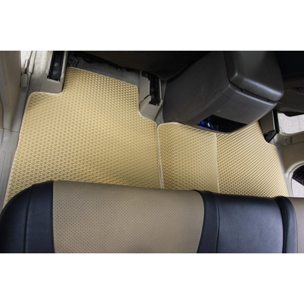 Коврики в салон EVA для Toyota Prado 120 2002-2010 (Металлический подпятник) Коричневые 5 шт
