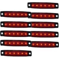 Габарит LED прямокутний 100х10 мм / 24V / 6 діодів / Червоний 10 шт (201306)