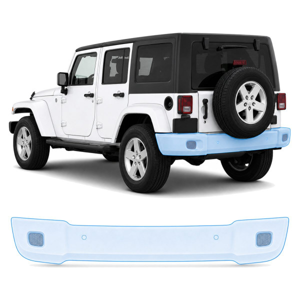 Антигравийная защитная бронепленка по лекалам для Jeep Wrangler JK 2007-2018 - задний бампер