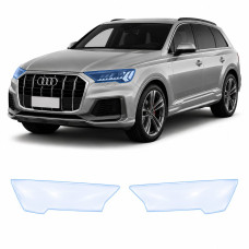 Антигравийная защитная бронепленка по лекалам для Audi Q7 4M facelift 2020-2024 - оптика (фары и ПТФ)