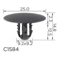 Клипса для обшивки капота Volkswagen, Audi, Seat, Skoda, Ford (678518, 10290) (C1584)