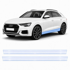 Антигравійна захисна бронеплівка за лекалами для Audi Q8 4M facelift 2024- нижня зона кузова