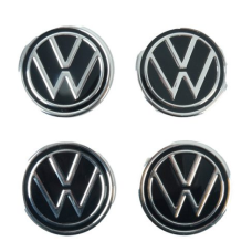 Наклейка на колпак Volkswagen 60 мм черный NEW 4 шт