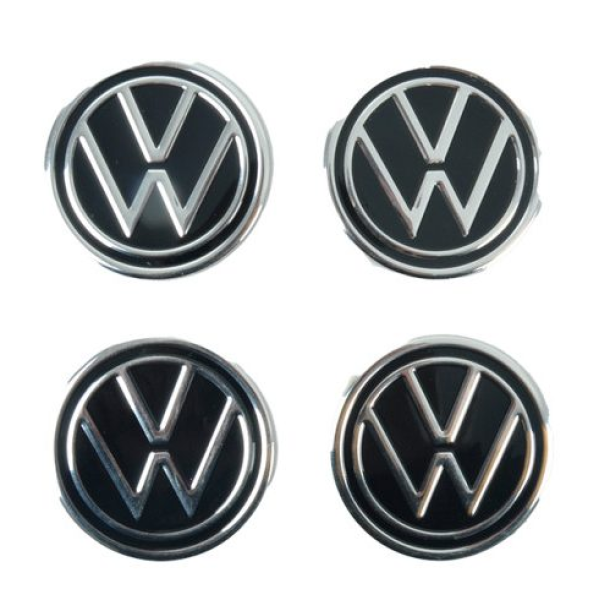 Наклейка на колпак Volkswagen 60 мм черный NEW 4 шт