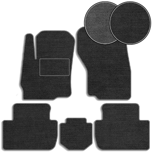 Ворсовые коврики для Mitsubishi Outlander 2012-2020 Черные 5 шт (Carrera)