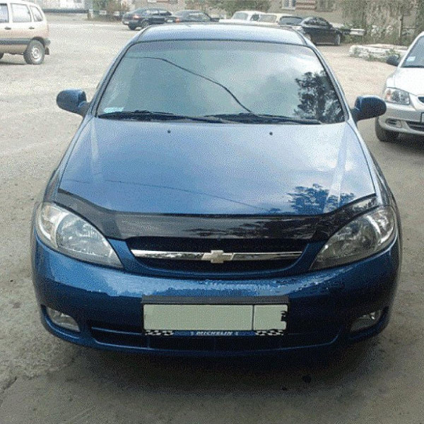 Дефлектор капота мухобойка Chevrolet Lacetti 2003- Хечбек Евро Крепление (Vip Tuning)