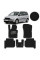 Килимки в салон EVA для Volkswagen Touran I / II 2003-2015 (Металевий підп'ятник) Чорні 5 шт