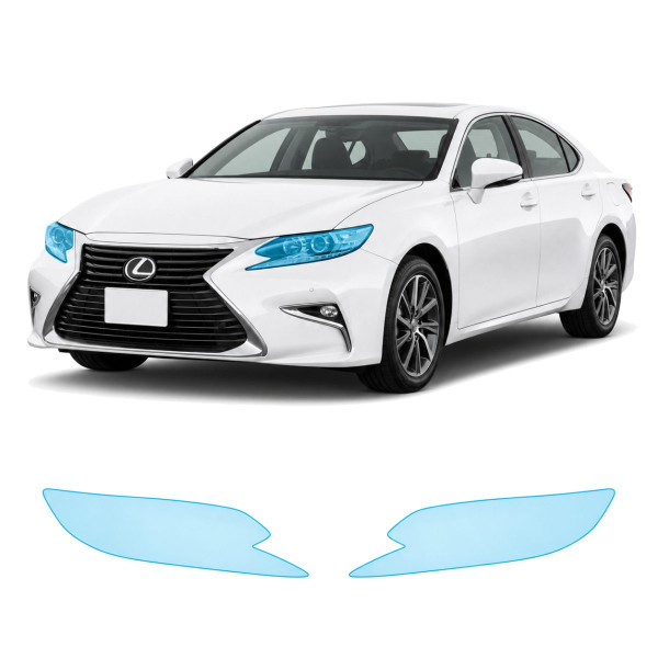 Антигравийная защитная бронепленка по лекалам для Lexus ES XV60 facelift 2015-2018 - оптика (фары и ПТФ)