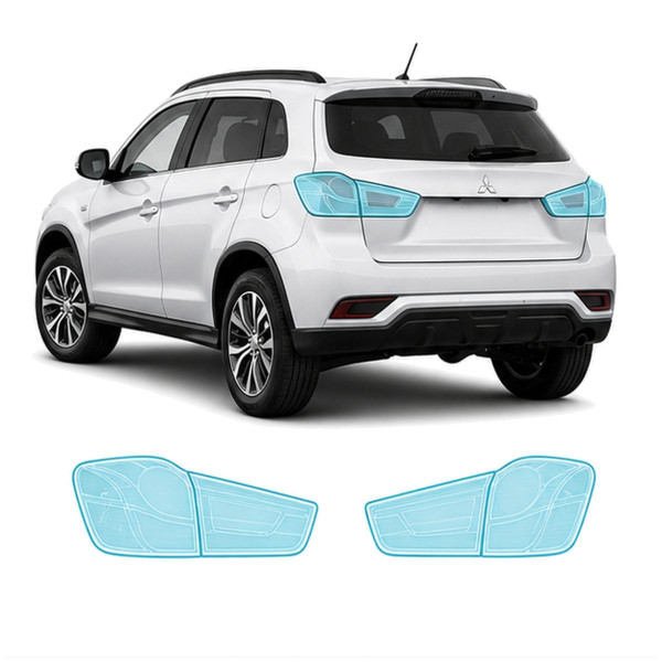 Антигравийная защитная бронепленка по лекалам для Mitsubishi ASX I facelift 2016-2023 - задние фонари стопы