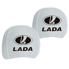 Чехлы для подголовников Универсальные Lada Белые 2 шт