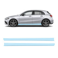 Антигравійна захисна бронеплівка за лекалами для Mercedes-Benz A-Class W177 facelift 2022- нижня зона кузова пороги