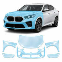 Антигравійна захисна бронеплівка за лекалами для BMW X2 U10 2023- передня частина авто (капот бампер фари крила)