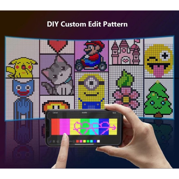 Гнучкий екран LED Matrix Panel APP Wi-Fi RGB 120 x 595 мм