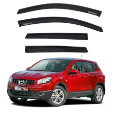 Дефлекторы окон ветровики Nissan Qashqai 2007-2014 Скотч 3M Voron Glass