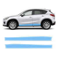 Антигравійна захисна бронеплівка за лекалами для Mazda CX-5 KE facelift 2015-2017 - нижня зона кузова пороги