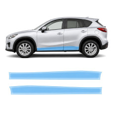 Антигравийная защитная бронепленка по лекалам для Mazda CX-5 KE facelift 2015-2017 - нижняя зона кузова пороги