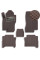 Коврики в салон EVA для Nissan Navara III (D40) Double Cab 2005- с подпятником Коричневые 5 шт