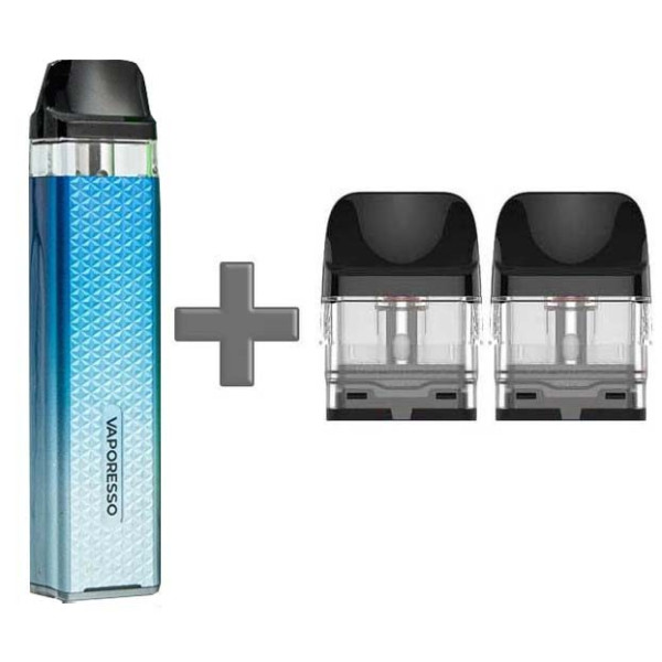 Многоразовый Pod-Набор Vaporesso Xros 3 Mini 1000mAh 2 мл (Картриджей 1 ОМ 3 шт) Sky Blue Небесно-Голубой