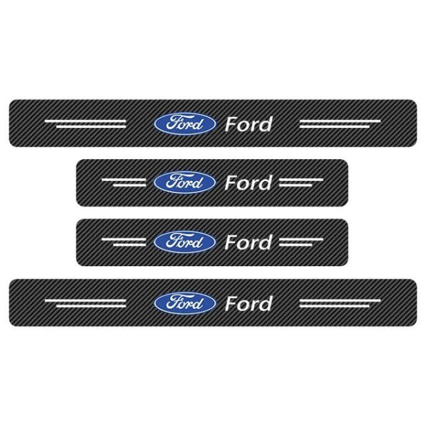 Захисна плівка накладка на пороги для Ford Чорний Карбон 4 шт