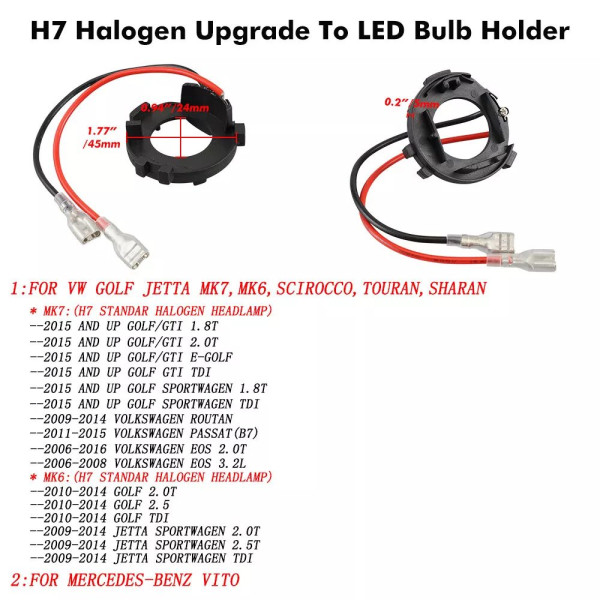 Адаптер для встановлення LED ламп Н7 PL-D114 (Aslant Angle)