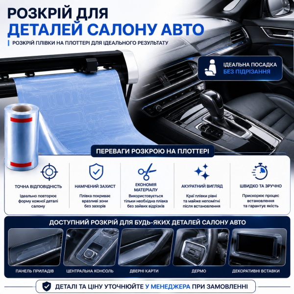 Плівка антигравійна прозора глянцева на основі 180 мкм 1 м x 1.52 м Тришарова TPH-S75