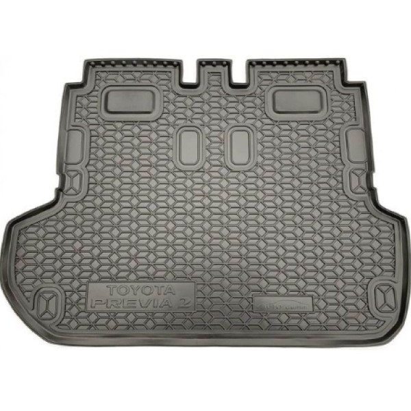 Автомобильный Коврик в багажник для Toyota Previa 2000-2006 6-7 мест / Резиновый (Avto-Gumm)