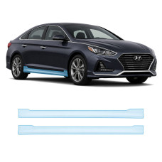 Антигравійна захисна бронеплівка за лекалами для Hyundai Sonata LF facelift 2017-2019 - нижня зона кузова пороги