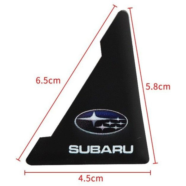 Захист кутів дверей SUBARU 2 шт Гумові 45х58х47 мм на скотчі Чорні Посилені (протиударні чохли від сколів)