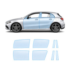Антигравійна захисна бронеплівка за лекалами для Mercedes-Benz A-Class W177 facelift 2022- зони дверей і стійки вікон