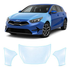 Антигравийная защитная бронепленка по лекалам для Kia Ceed CD facelift 2022- капот и передние крылья