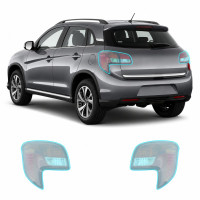 Антигравійна захисна бронеплівка за лекалами для Citroen C4 Aircross I 2012-2017 - задні ліхтарі стопи