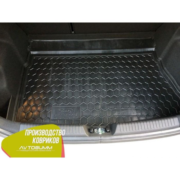 Автомобільний килимок в багажник Kia Ceed JD 2012- Hatcхечбекack base/mid / Гумо - пластик