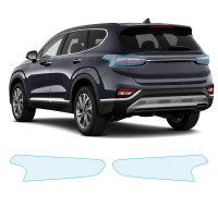 Антигравийная защитная бронепленка по лекалам для Hyundai Santa Fe TM 2018-2020 - задние фонари стопы