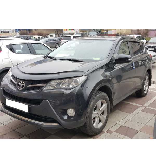 Дефлектор капота мухобойка для Toyota Rav 4 2013-2018 Евро Крепление (Vip Tuning)