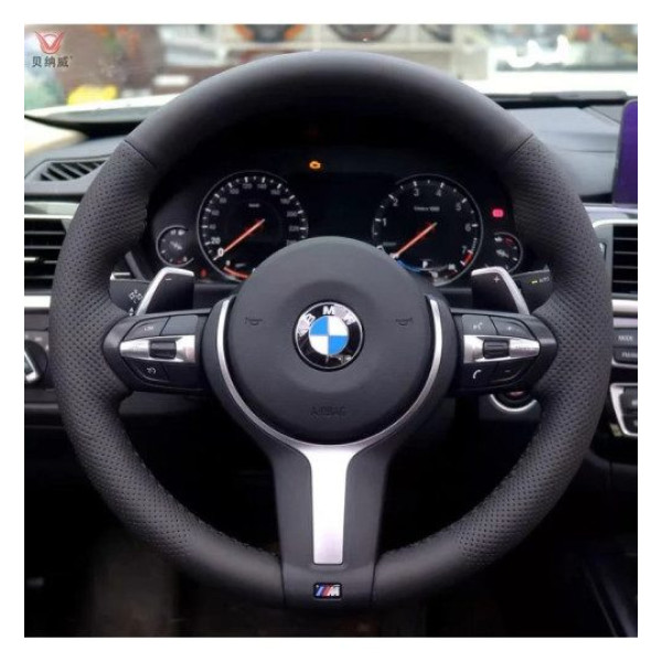Чехол Оплетка Руля для BMW All series 2012-2021 Кожа (Модельная Выкройка) M Package №10
