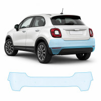 Антигравийная защитная бронепленка по лекалам для Fiat 500X I facelift 2019-2023 - задний бампер
