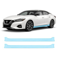 Антигравійна захисна бронеплівка за лекалами для Nissan Maxima A36 facelift 2019-2023 - нижня зона кузова пороги