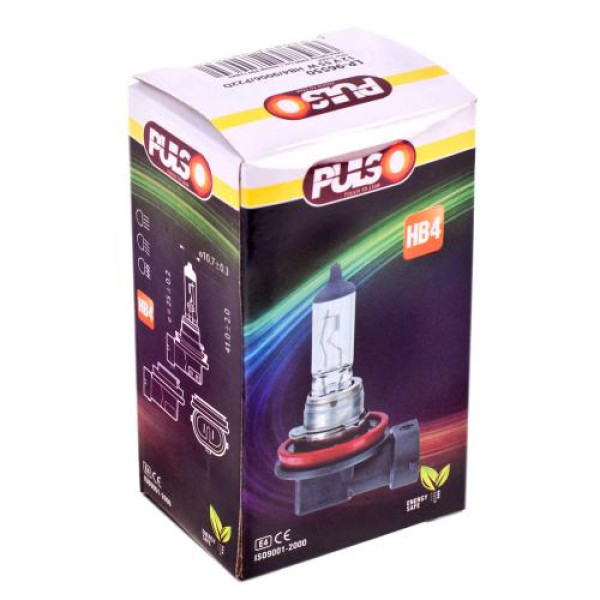 Автолампа галогенна Pulso HB4 9006/P22D 12V 55W Clear box 1 шт