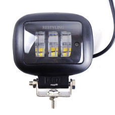 Світлодіодна додаткова LED фара 45W (15W*3) 10-30V 120x100x60 mm (Близький-жовтий Далеко-білий)