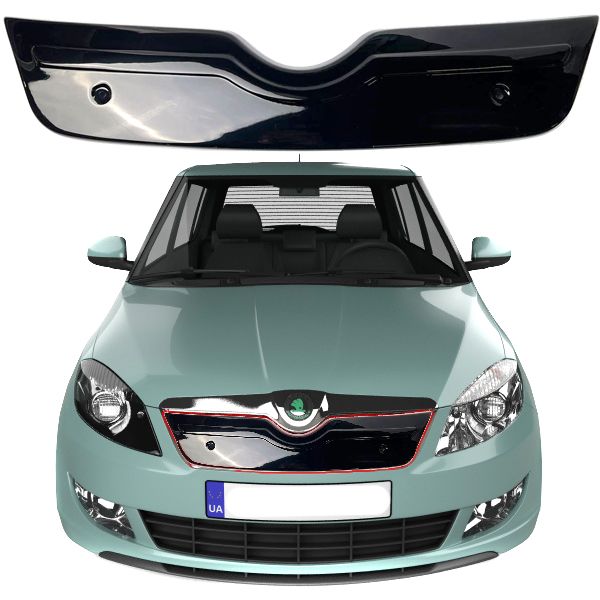 Зимняя Накладка На Skoda Fabia 2 2010-2014 Рестайлинг Решетка Глянець FLY