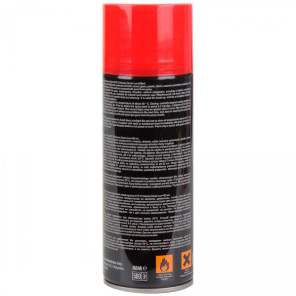 Акрилова високотемпературна фарба Nowax 370° Спрей 450 мл Червона (flame red/ral3000)