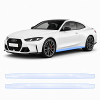 Антигравийная защитная бронепленка по лекалам для BMW M4 G82/G83 facelift 2024- нижняя зона кузова пороги