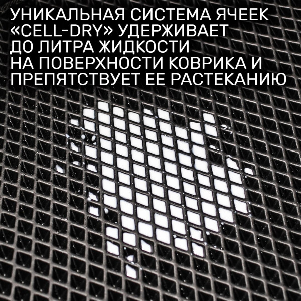 5D EVA Коврики в салон для Volkswagen Passat B6 2005-2010 С Бортиками Подпятник Черные-Синий кант 5 шт