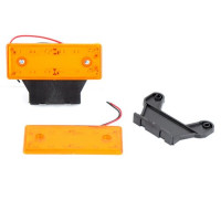 Габарит LED прямокутний 110х42 мм/24V/12 діодів гумовий кроншт Помаранчевий 2 шт (TAS 009)