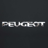 Эмблема надпись Peugeot 203 x 24 мм Xром скотч